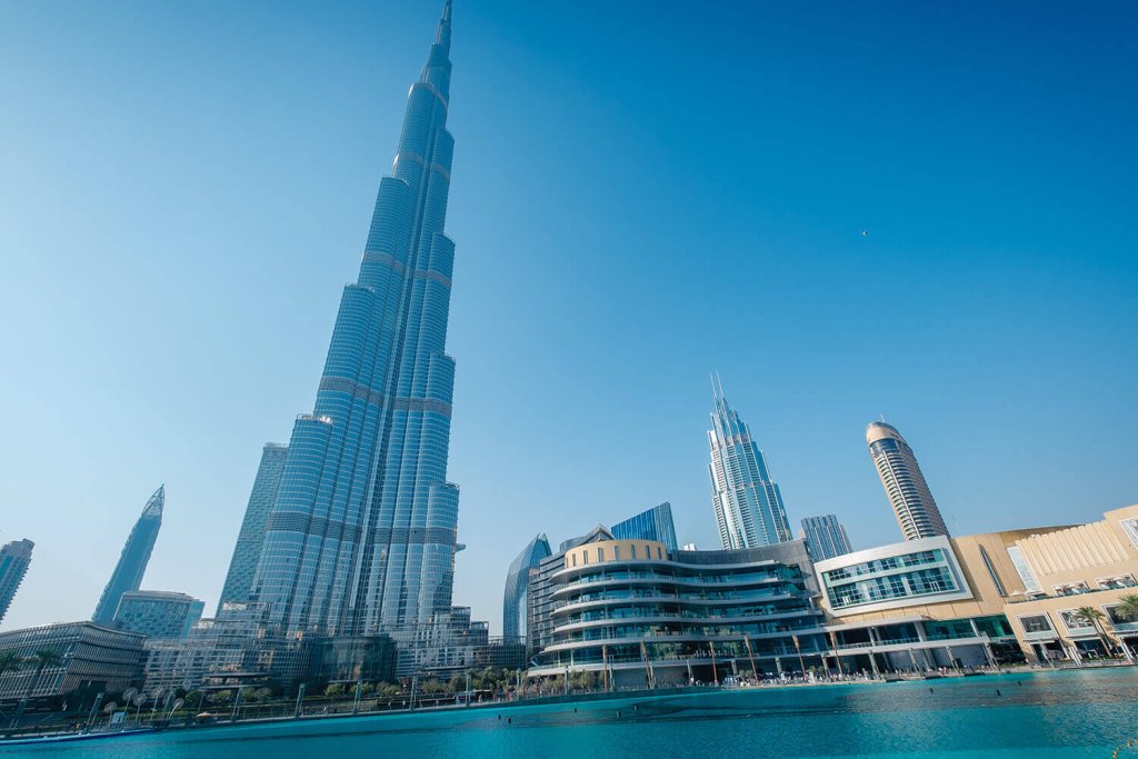 The Burj Khalifa in Dubai.