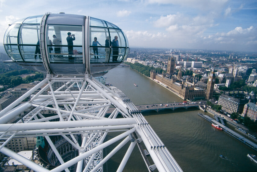 View of a London Eye gondola