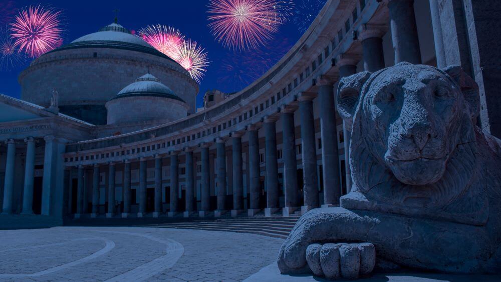 New Year's fireworks at Plebiscito Square