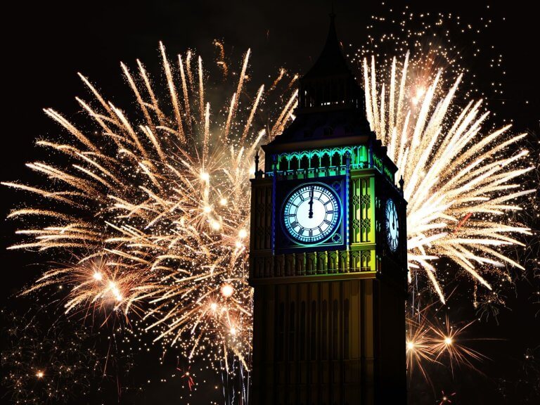 Big Ben on New Year's Eve