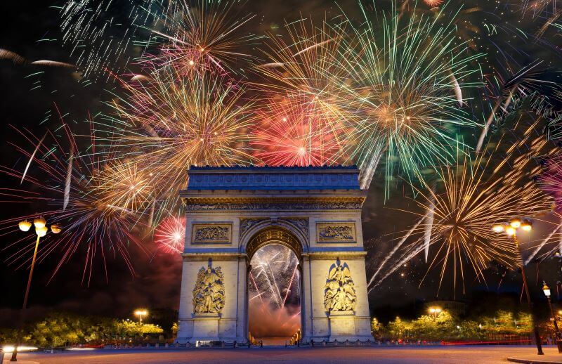 Fireworks at the Arc de Triomphe