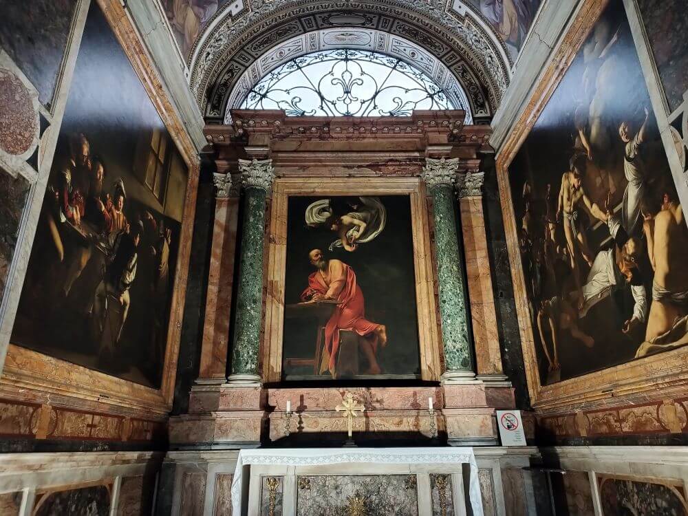 The Contarelli Chapel in Rome is home to Caravaggio's masterpiece Cycle on the Life of St Matthew.