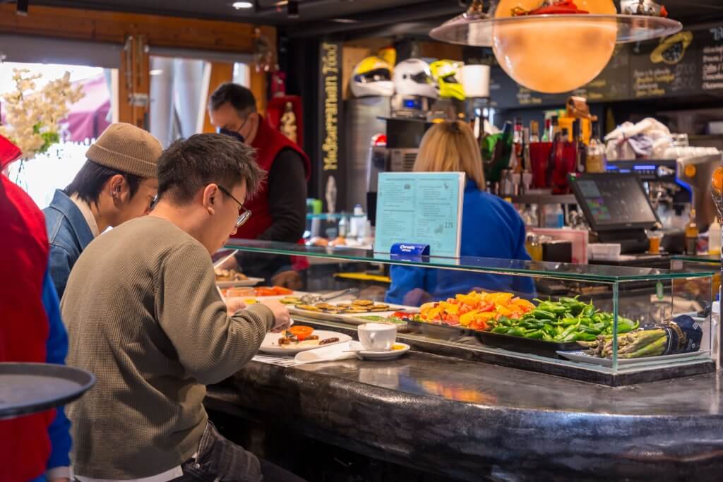 Lunch break at Mercat de Santa Caterina